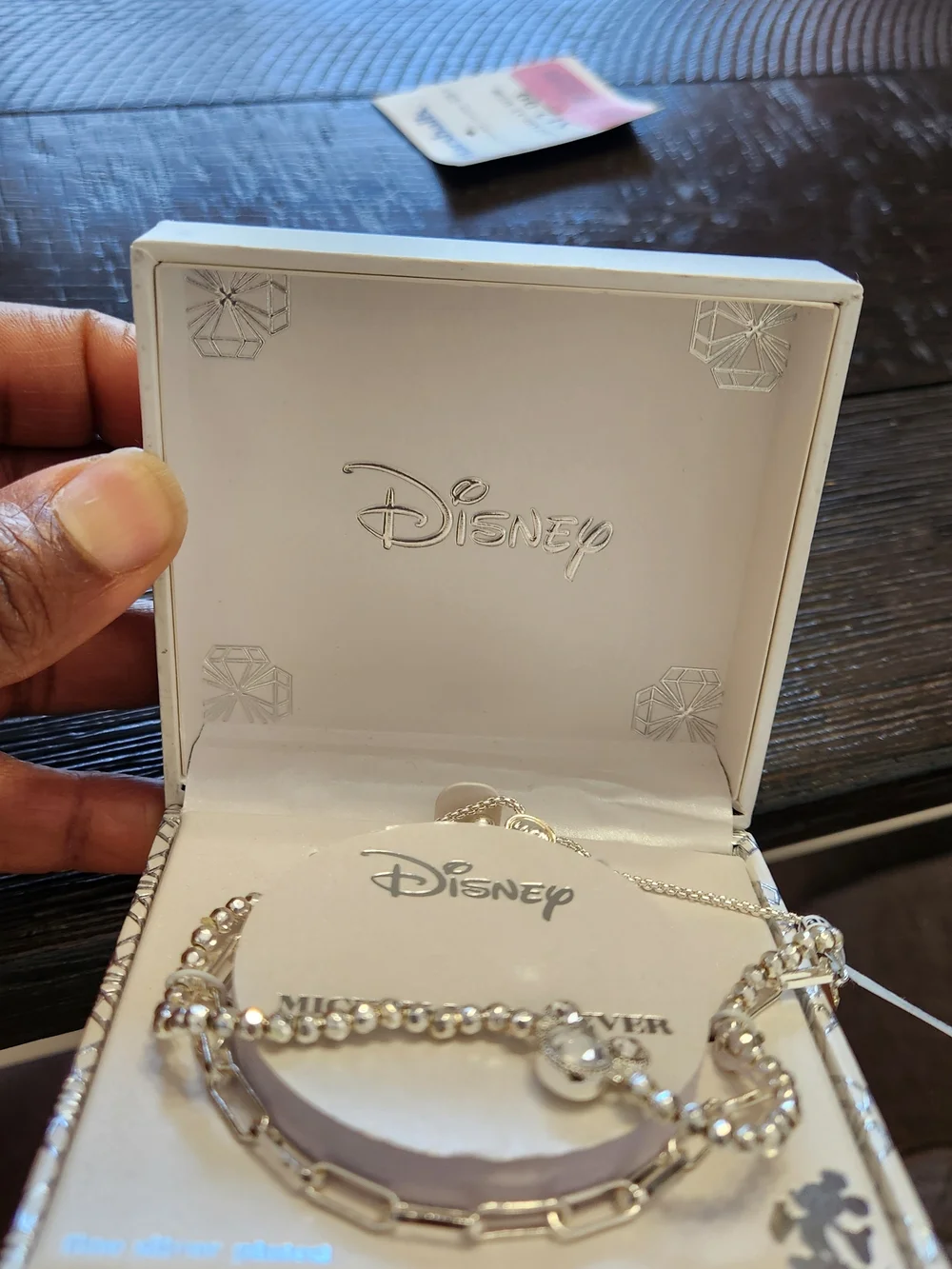 Disney Silver-Plated Mickey Crystal Bracelet - Silver - Picture 6 of 14